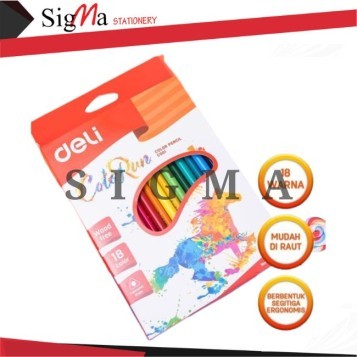 Pensil Warna Deli 18 Warna EC00110 - Set